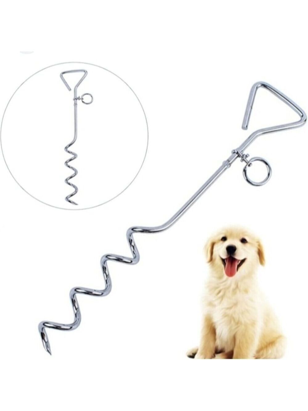 Prograde Heavy Duty Dog Stake, Pet Leash Anchor Stake,  Cork-Screw Stake New